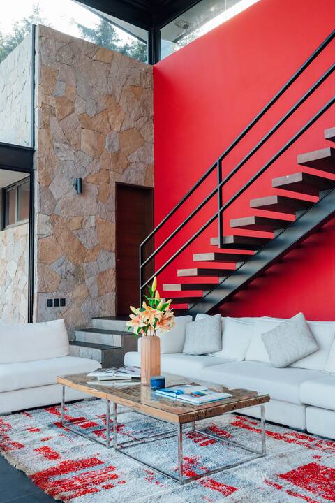 Modern volcano house with spectacular views