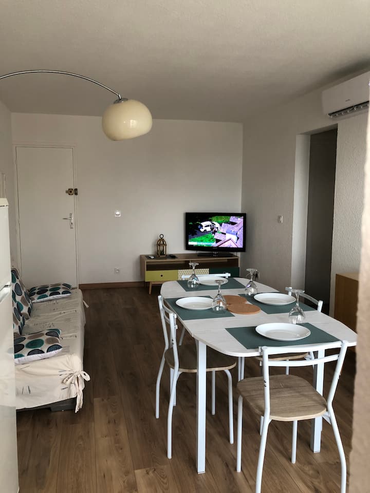 F2 Dans Résidence Et Parking Privé A Canet Plage - Canet-en-Roussillon