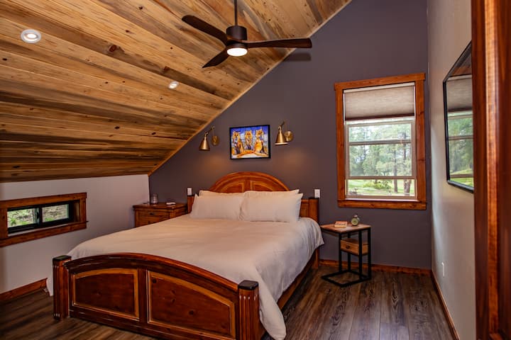 Master Bedroom with King bed.  Plenty of closet & storage space.