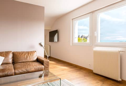 Annonce Airbnb populaire: Apartment overlooking the Château and the Pyrénées. à Pau