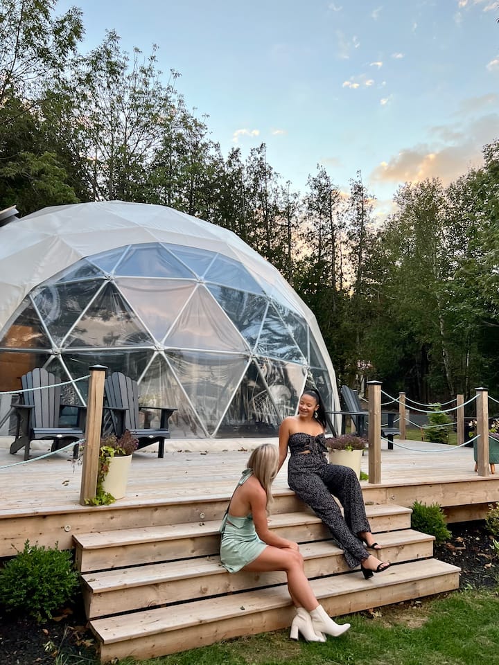 Geodome water view stay on Grand Manan Island Dome houses for Rent in