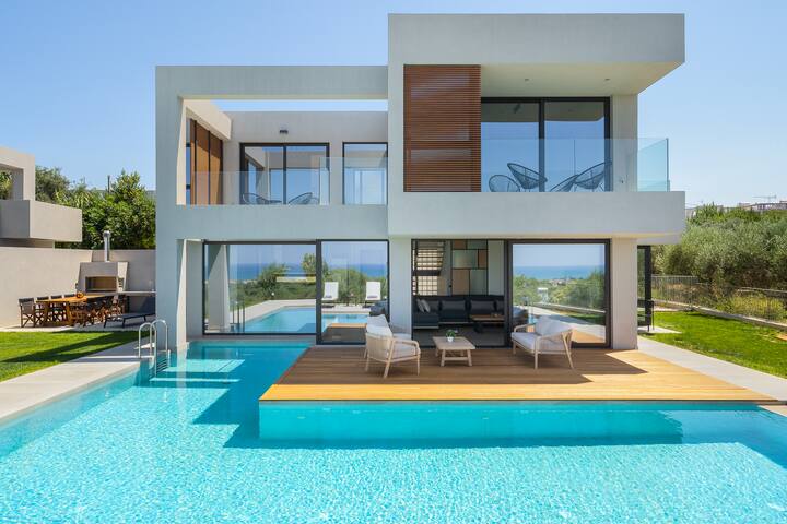 Ostria Villa, Pirgos-Villas, Ηeated Pool, Sea View gallery image 5