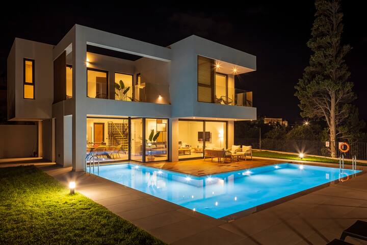 Ostria Villa, Pirgos-Villas, Ηeated Pool, Sea View gallery image 4