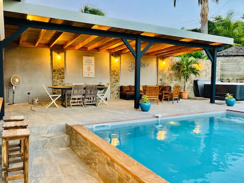 Villa Pampa Pool, Jacuzzi, Pétanque, Beach 200 m away