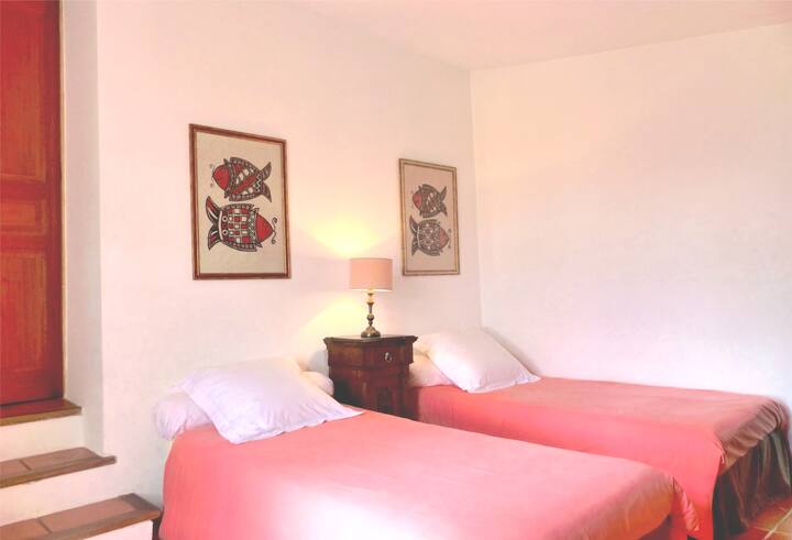 Chumba maradufu cha nyumba ya shambani Terre de
Vignes Vitanda 2 90 X 200