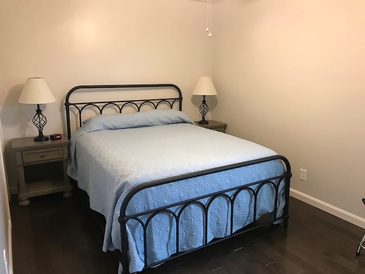 Spend a restful night in the master bedroom with all new furniture in this fully renovated house.