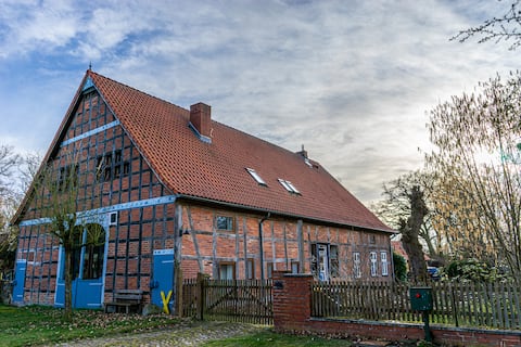 400 sqm half-timbered house in a picturesque circular village