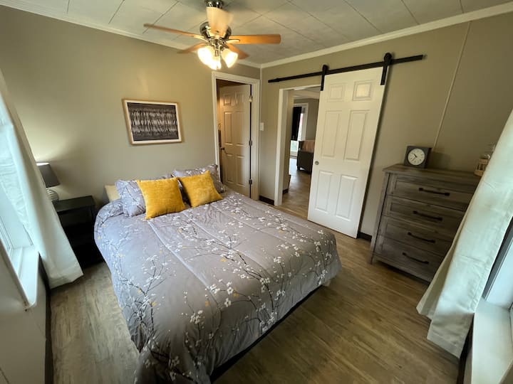 Bedroom 1 - queen bed,  on suite bathroom.