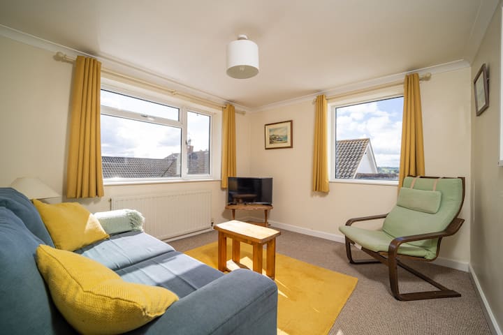 Дневната соба со кауч на извлекување.