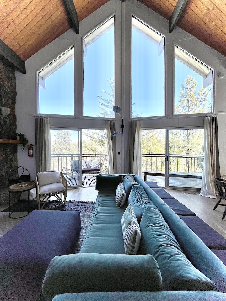 Modern A-Frame Cabin w/ Treetop View/dogs welcomed - Cabins for Rent in ...