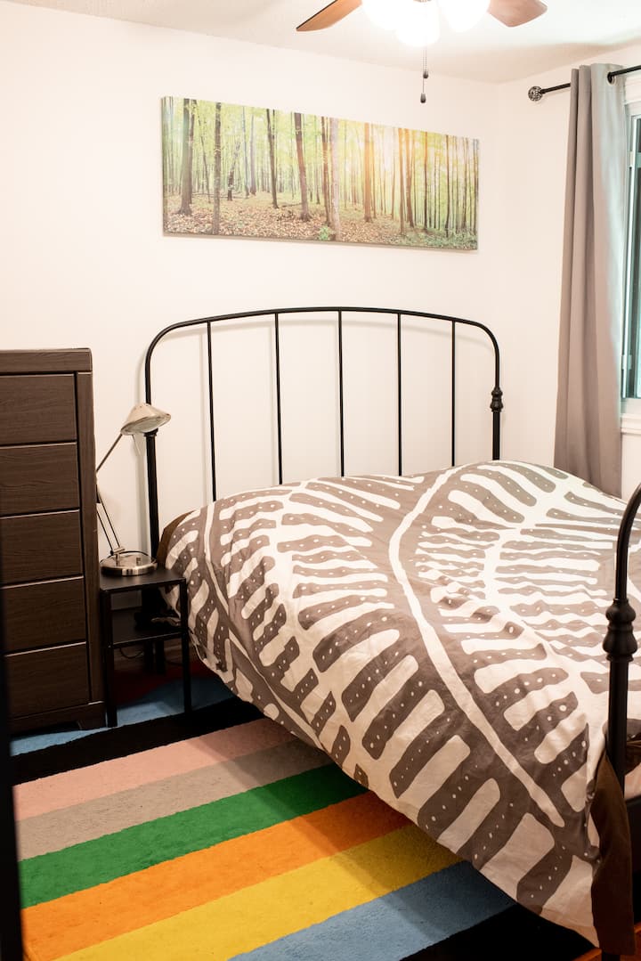 This is bedroom #2, and it's also got a comfy Queen-sized bed!