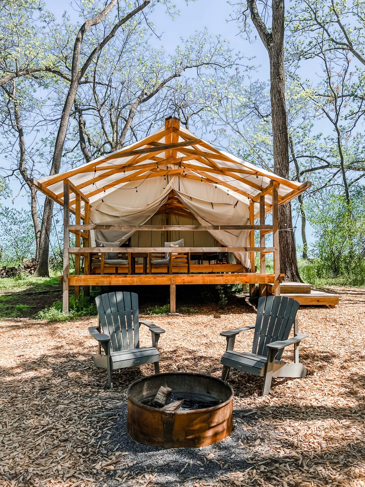 Sunrise Cozy Glamping Tent Near SNP and GWNF Tents for Rent in Harrisonburg, Virginia, United
