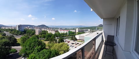 Luxury apartment with balcony and great view