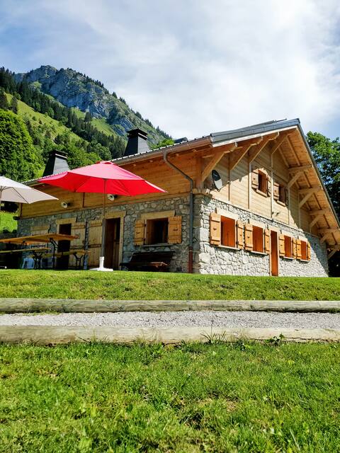 Alpine chalet at the feet of Les Cornettes,