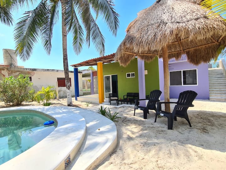 Palapa rooftop w/ beach views! Cozy Casa Dumas Houses for Rent in