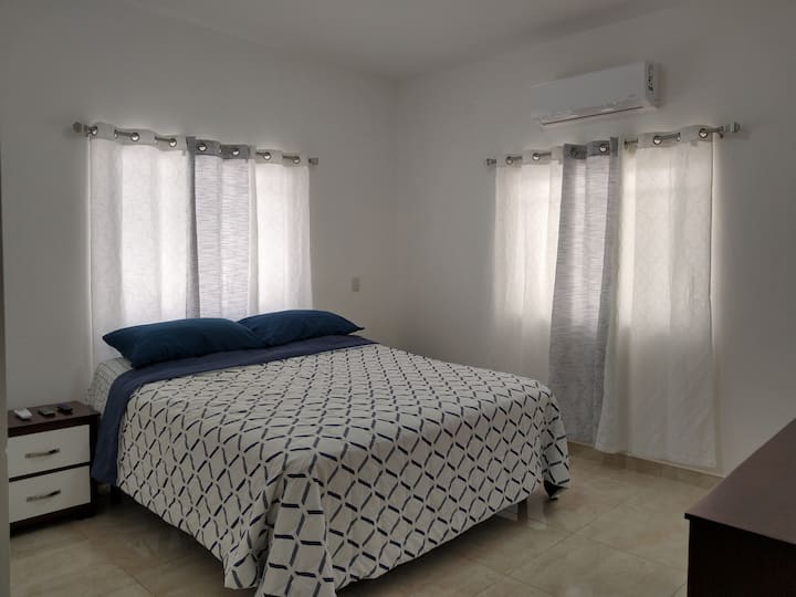 Master Bedroom - King Size bed .  Customized with Serta Smart Adjustable Bases and iComfort Mattress.   The room has WIFI access, AC and Full Walk-in Closet.