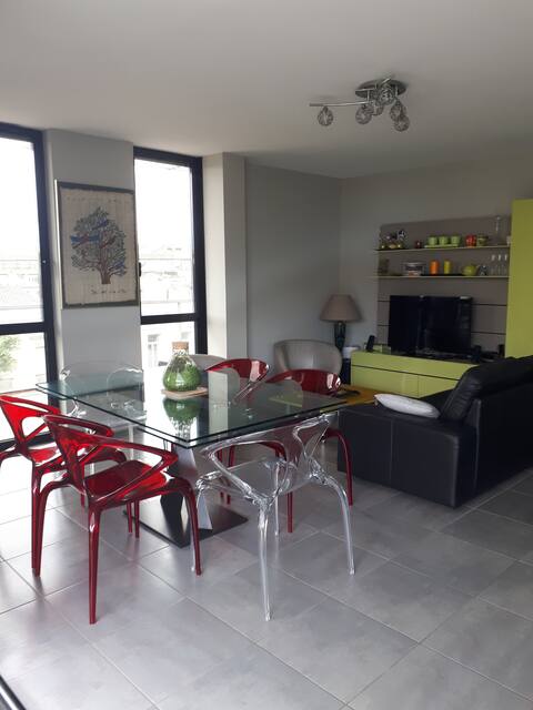 Top Airbnb: Lovely apartment with 120 m2 roof terrace. in Chartrons Grand Parc Jardin Public