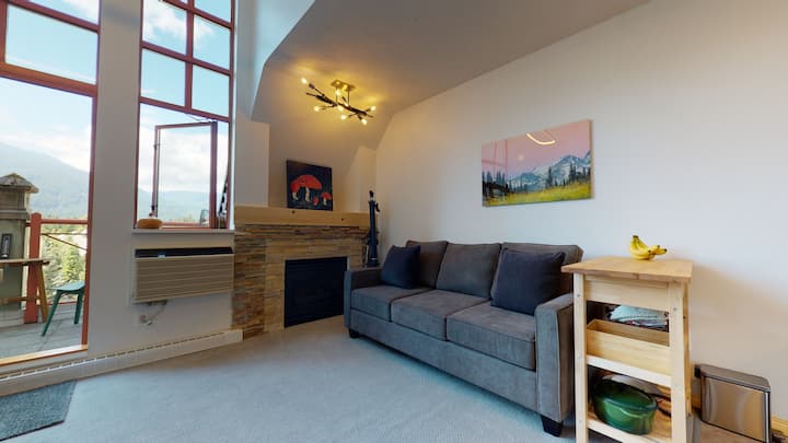 De gashaard is vernieuwd en bekijk dat uitzicht op de bergen!