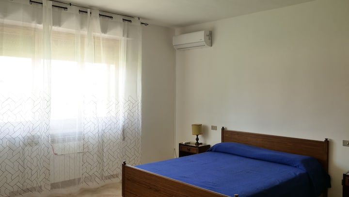 1st Room : Double Bed + Single Bed with Air Conditioner