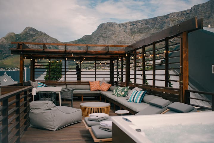 Victorian row house with roof deck and jacuzzi