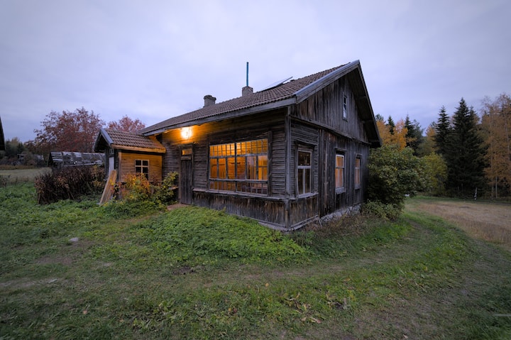 Old farmhouse and outdoor sauna