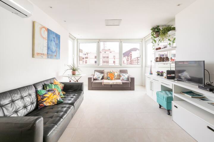 Lindo apart. Copacabana Leme vista mar 3quartos