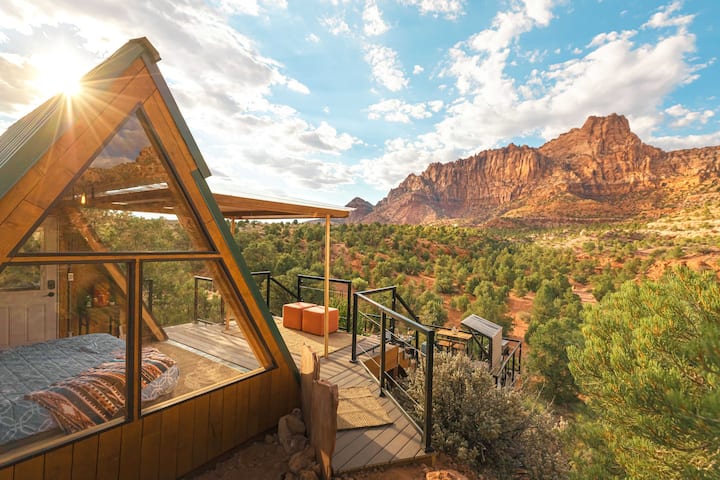 Zion EcoCabin: Private Hot Tub, Zion Canyon Views - Tiny houses for Rent in Hildale, Utah, United States - Airbnb