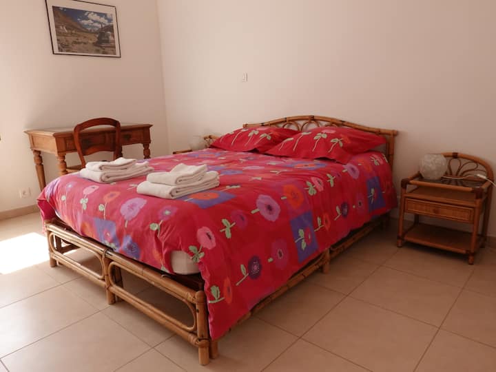 Large bedroom with double bed 