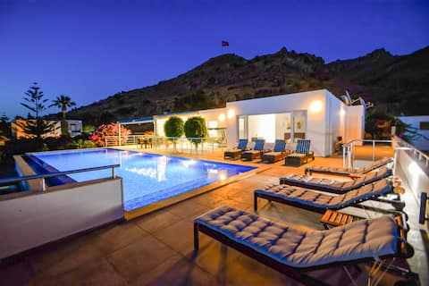 Villa Atlas | Private Pool, Full Sea + Island View
