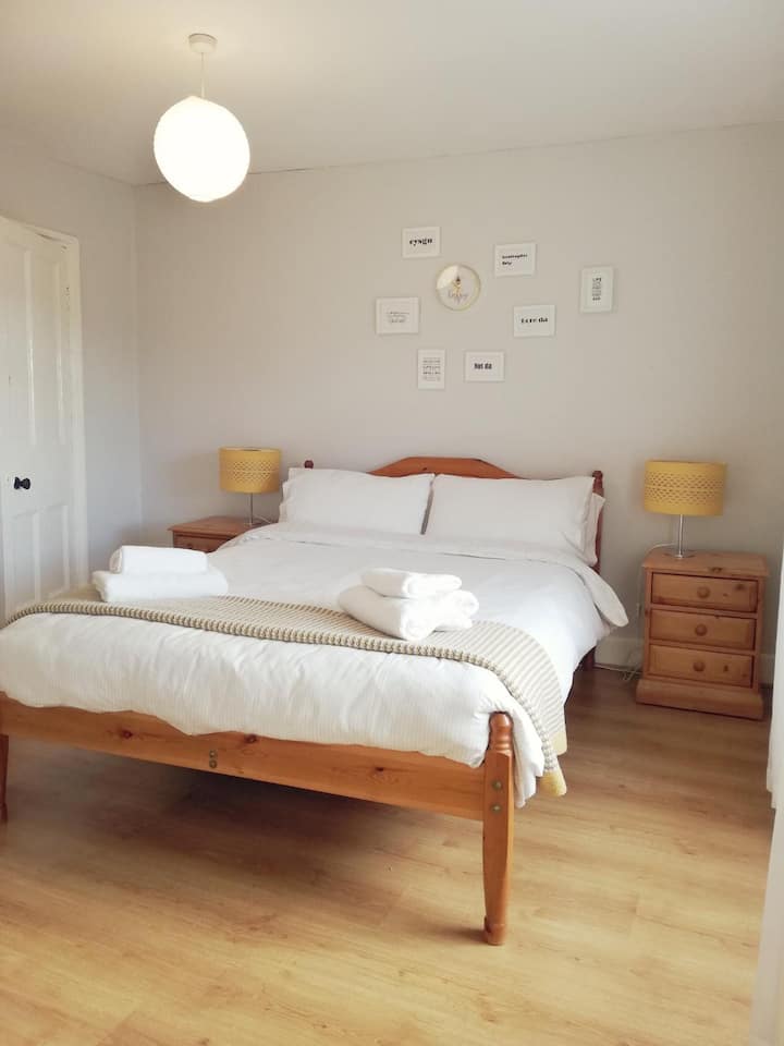 2nd floor double room, door to left is an under stairs wardrobe