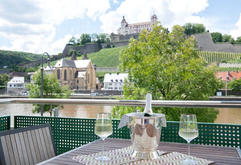 Holiday apartment panorama with fortress views