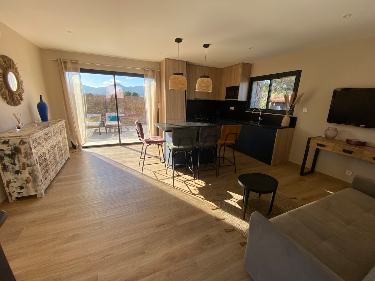 Beliebte Airbnb-Anzeige: Apartment with private heated pool, sea and land in Calenzana