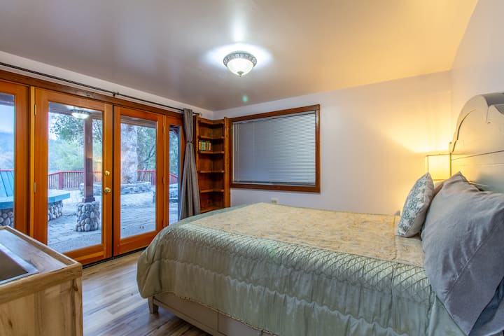 The second bedroom on the patio level also has wonderful views