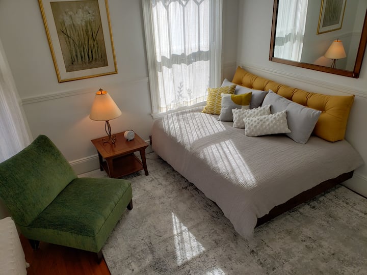 Living room lounge. Is it a bed or a hang out. Yes to both. Queen hybrid mattress from  Gardner in Salem. 