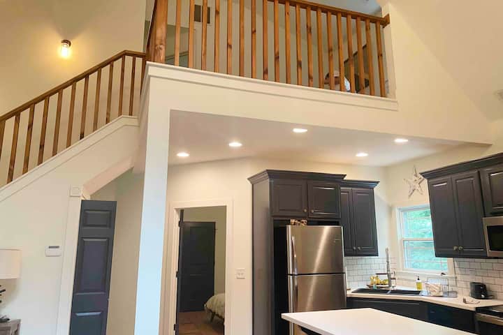 Stairs up to the loft. The 2nd bedroom
Is in the loft