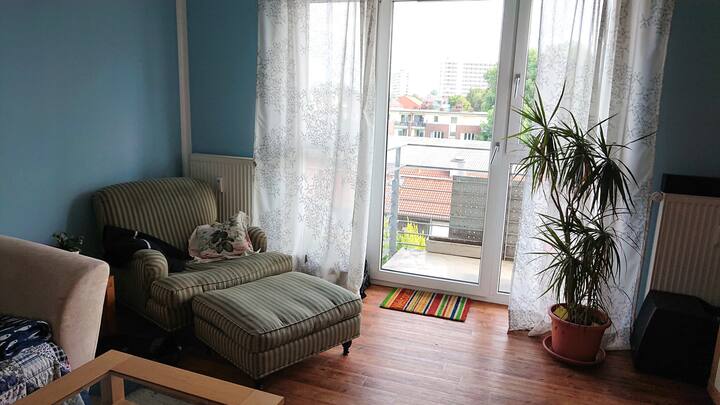 Quiet city apartment with 62 sqm and balcony