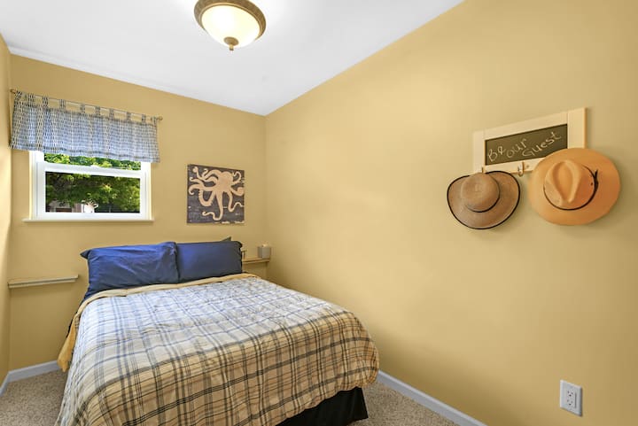 Bedroom with full bed.