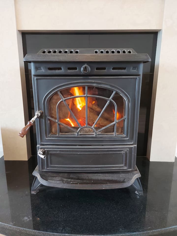 Cozy wood-fired stove