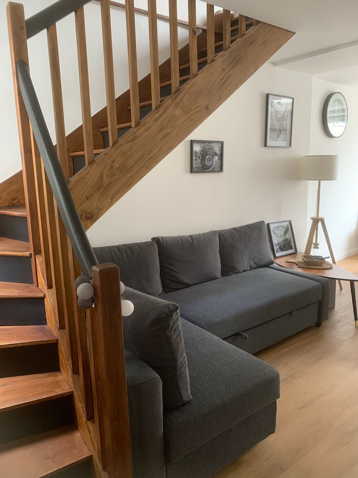 Დონე 2: პატარა მისაღები ოთახი /კონვერტირებადი დივანი 2 ადამიანი 140x200: ძალიან მარტივი დასაყენებლად ( აღჭურვილი 2 ბალიში/საბნის პირი 220/240/ზეწარი 140x200)