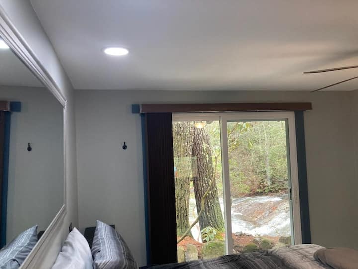 View of Paddy’s Creek right through and from the king bedroom