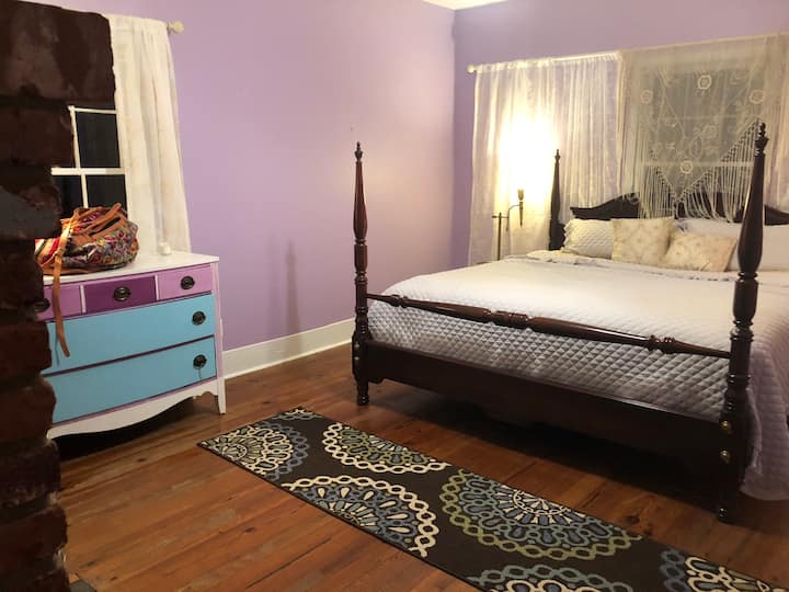 The Stevie, romantic and flowy, sleeps two in a King Bed.