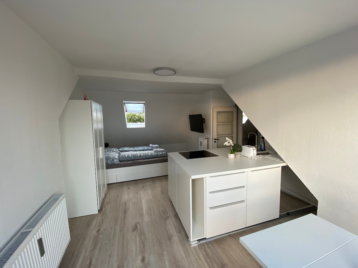 Top Airbnb: EXCLUSIVE 1 room apartment above rooftops of Bremen in Walle
