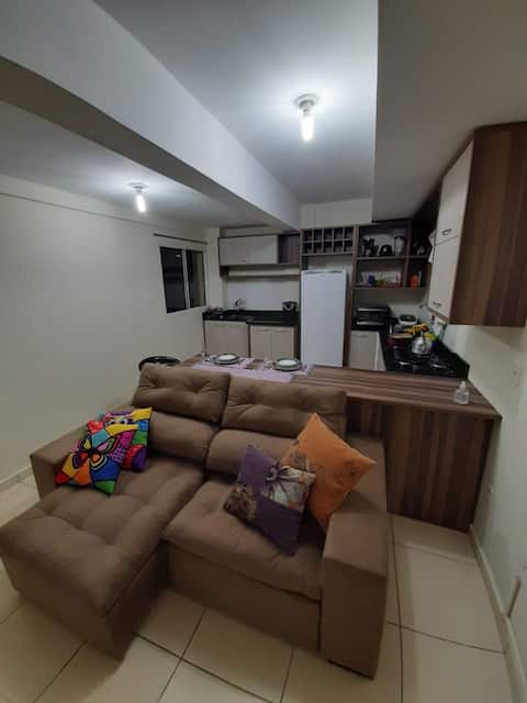 Furnished apartment, Carazinho Center, with parking