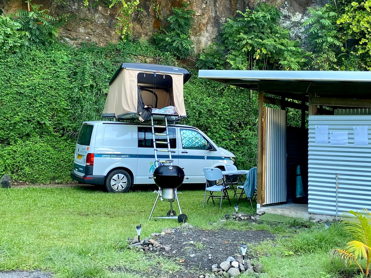 Espace extérieur du Camping Tahiti Iti