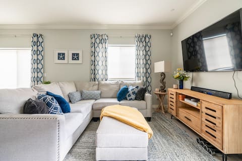 Corner suite bed & bath, amenity-rich gated home.