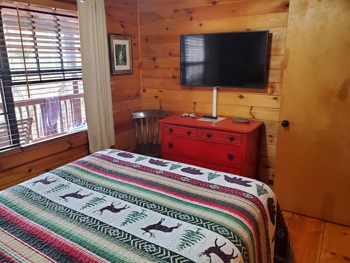 Bedroom 1 with Queen Bed and Smart TV