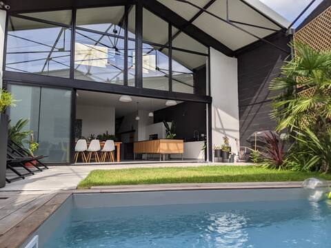 Downtown loft with heated pool