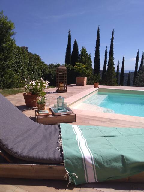 Pretty housse in the middle of olive trees private