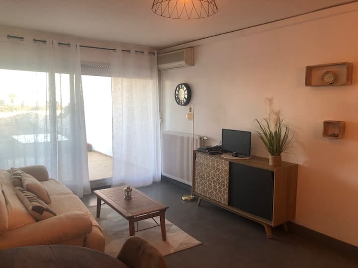 Apt 4/5pers Front De Mer Jardin Accès Direct Plage - Palavas-les-Flots