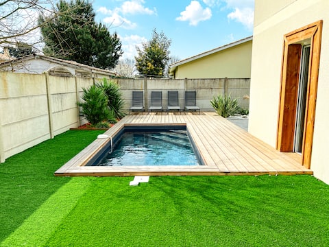 Villa 8pers foosball with heated pool